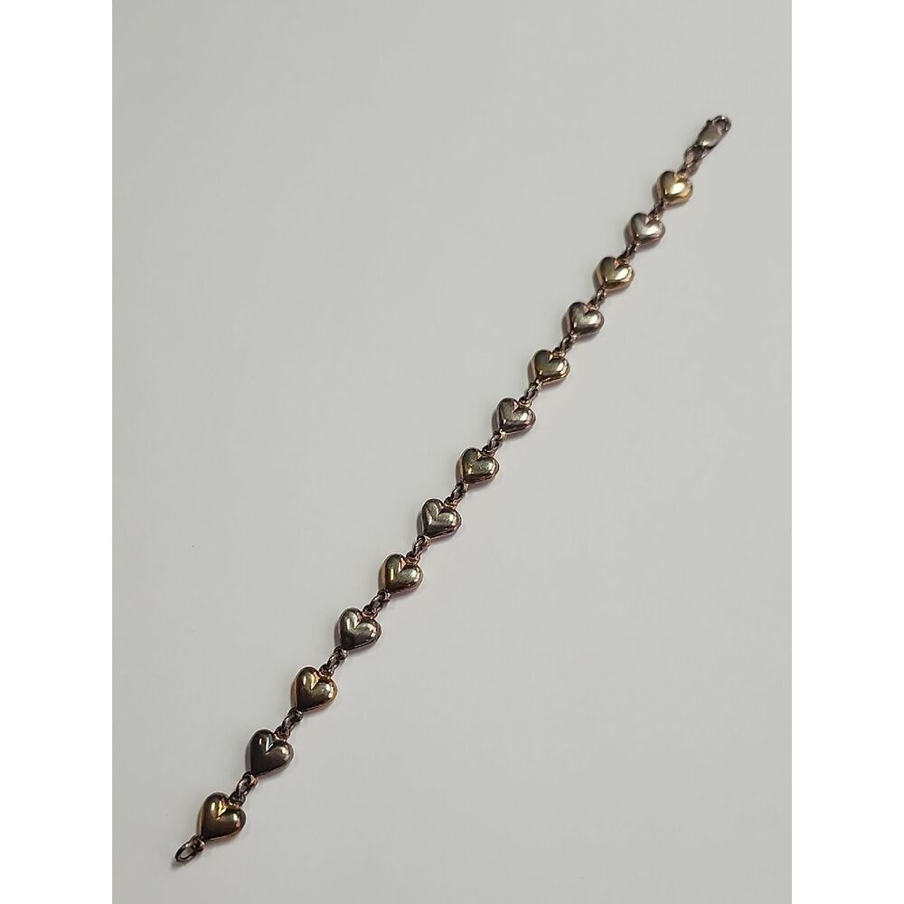 Milor Italy 925 Sterling Silver Heart Link Bracelet - Women Jewelry